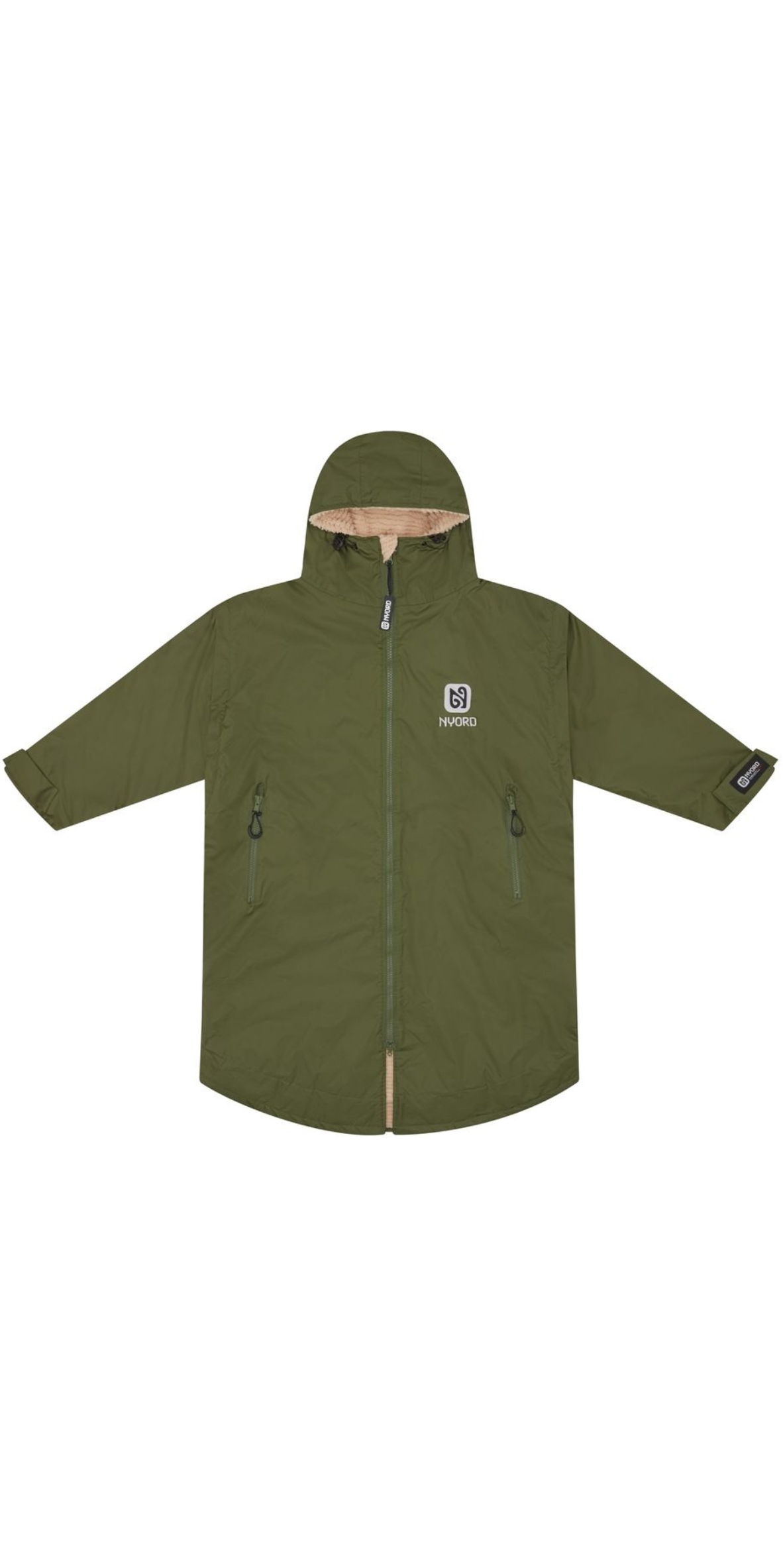 2025 Nyord Primaloft Outdoor Detachable Sleeve Changing Robe - Khaki / Ecru